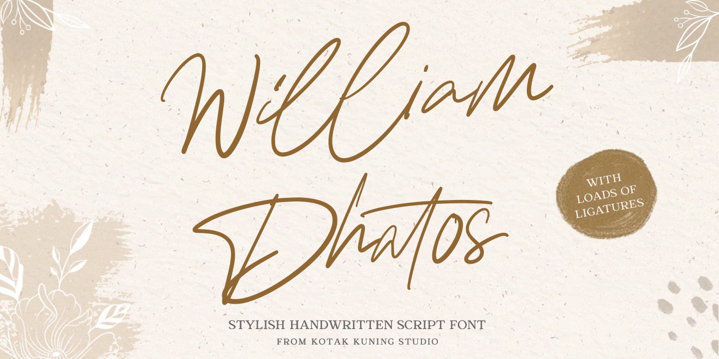 William Dhatos Regular Font preview